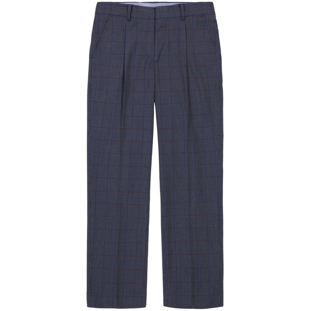 Tommy Hilfiger Big Boys Blue Stretch Houndstooth Deco Single-Pleat Pants Size 14